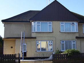 Walls on domestic house degraded after years of environmental attack