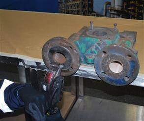 Surface preparation of flange face